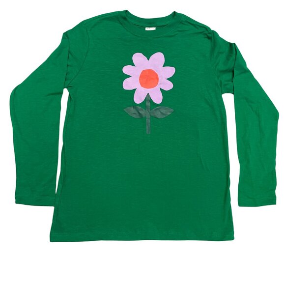Hanna Andersson Icon Graphic Tee Daisy On Green size 12 - Picture 1 of 4